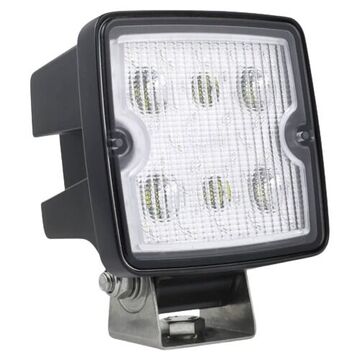 Close Range Rectangular Square Work Light, LED, 2000 lumen, 9 to 32 V, Polycarbonate, Polycarbonate