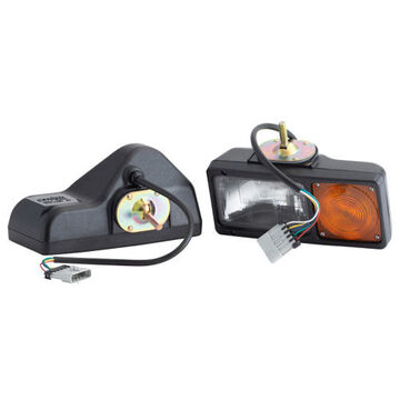 Sealed Beam Snow Plow Light, 12 V, 3.5 to 5 A, 65 W, Polycarbonate Housing, Polycarbonate Lens, Glass Lens, White/Yellow