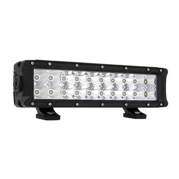 Combo-Flood/Spot Rectangular Light Bar, Black/Black Anodic Coating/Clear/White, LED, Side and Center Brackets Mount
