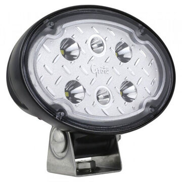 Lampe de travail ovale longue portée, LED, 2 000 lumens, 9 à 32 V, aluminium thermolaqué, polycarbonate à revêtement dur