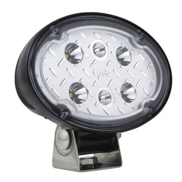 Long Range Oval Work Light, LED, 3000 lumen, 9 to 32 V, powder-coated Aluminum, Hard Coated Polycarbonate