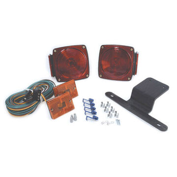 Submersible Trailer Lighting Kit, Acrylic Lens, Polycarbonate Lens, ABS Housing, Red/Amber/Red/Yellow