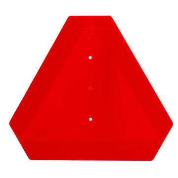 Slow-moving Vehicle Emblem Triangular Reflector, 13-3/4 in lg, 13-3/4 in wd, Red, Acrylic, ABS