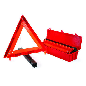 Triangle Warning Kit Reflector, 16.75 in lg, Red, Acrylic, ABS, Polypropylene