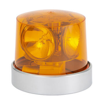 Tall Dome Emergency Light, Acrylic, Stainless Steel, Aluminum, Amber