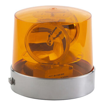Lampe d'urgence à dôme haut, acrylique, acier inoxydable, aluminium, ambre