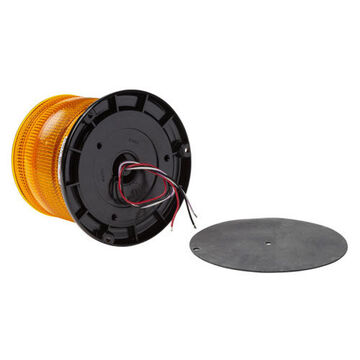 Short Dome Beacon, Amber, 0.5 A, Permanent Mount