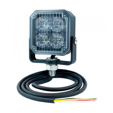 Auxiliary Square Warning Lamp, 12/24 V, 0.27 A, Clear, Stud Mount, LED