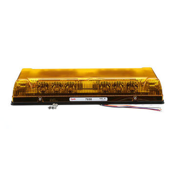 Emergency Rectangular Light Bar, Amber, LED, Permanent Mount