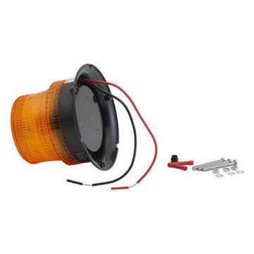 Compact Dome Mighty Mini Strobe Light, Amber, LED, Permanent Mount, Polycarbonate, ABS, 0.25 A, 12/80 V