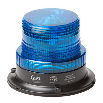 Compact Dome Mighty Mini Strobe Light, Bleu, LED, Montage permanent, Polycarbonate, 0.25 A, 12/80 V