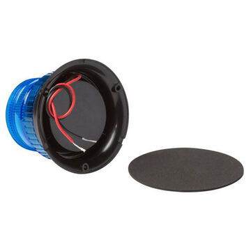 Compact Dome Mighty Mini Strobe Light, Blue, LED, Permanent Mount, Polycarbonate, 0.25 A, 12/80 V