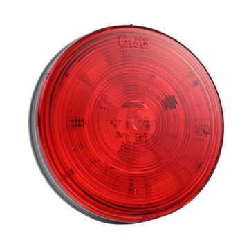 Emergency Round Strobe Light, 12 V, LED, 4 in, 4 in Dia, Bracket Mount, Red