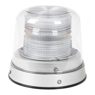 Emergency Tall Dome Beacon, Amber/Blue, LED, 12/24 V, 0.6 A, Permanent Mount