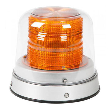 Emergency Tall Dome Beacon, Amber, LED, 12/24 V, 0.6 A, Permanent Mount