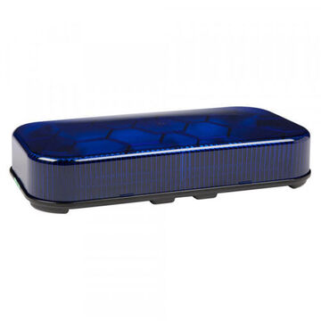 Rectangular Low Profile Mini Light Bar, Blue, LED, Permanent Mount, 20 FPM