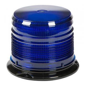 Gyrophare d'urgence à dôme court, Bleu, LED, 12/24 V, 0.5 A, Montage permanent