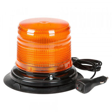 Emergency Short Dome Beacon, Amber, LED, 12/24 V, 0.5 A, Vacuum Mount