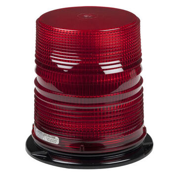 Tall Dome Beacon, Red, LED, 12/24 V, 0.5 A, Permanent Mount