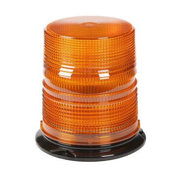 Emergency Tall Dome Beacon, Amber, LED, 12/24 V, 0.5 A, Permanent Mount