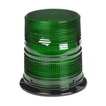 Blunt Cut Beacon, Green, LED, 12/24 V, 0.5 A, Permanent Mount