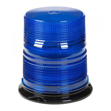 Gyrophare d'urgence à dôme haut, bleu, DEL, 12/24 V, 0.5 A, montage permanent