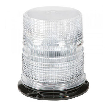 Emergency Tall Dome Beacon, Amber, LED, 12/24 V, 0.6 A, Permanent Mount