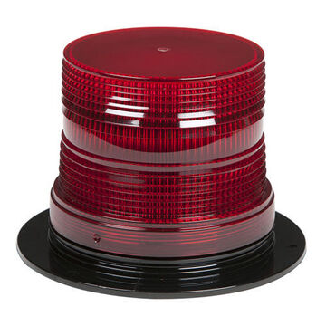 Material Handling Beacon, Red, LED, 12/72 V, 0.17 A, Permanent Mount