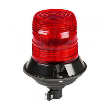 Gyrophare d'urgence à dôme haut, rouge, LED, 12/24 V, 0.4 A, montage Flex DIN