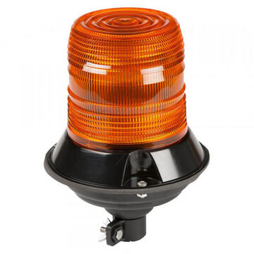 Emergency Tall Dome Beacon, Amber, LED, 12/24 V, 0.4 A, Flex DIN Mount