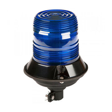 Gyrophare d'urgence à dôme haut, bleu, LED, 12/24 V, 0.4 A, montage Flex DIN