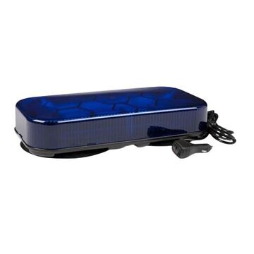 Rectangular Low Profile Mini Light Bar, Blue, LED, Vacuum/Magnetic Mount, 20 FPM