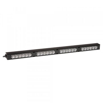 Bar Low Profile Traffic Stick Light, Amber, LED, Permanent Mount, Polycarbonate/Aluminum, 2 A