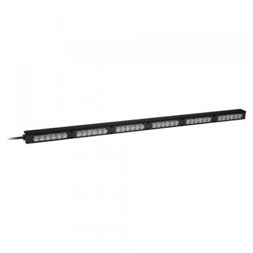 Bar Low Profile Traffic Stick Light, Amber, LED, Permanent Mount, Polycarbonate/Aluminum, 3 A