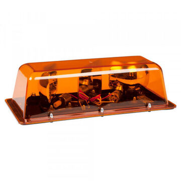 Rectangular Low Profile Mini Light Bar, Amber, Halogen, Permanent Mount, 80 FPM