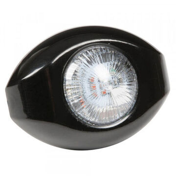 Low Profile Oval Warning Light, Amber, LED, Surface Mount, Polycarbonate, 0.6 A, 12/24 V