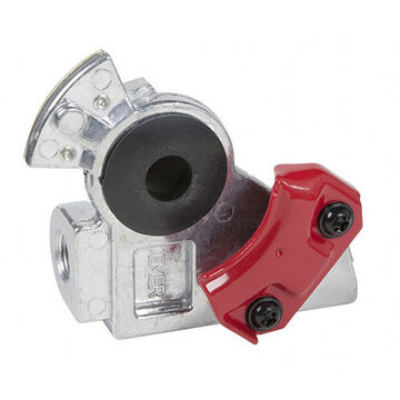 Gladhand d'urgence, débranché 3/8 pouce NPTF, caoutchouc, acier, caoutchouc, moulage d'aluminium, rouge