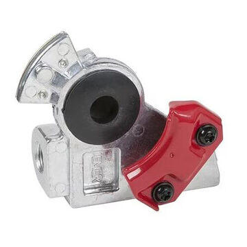 Gladhand d'urgence, débranché 3/8 pouce NPTF, caoutchouc, acier, caoutchouc, moulage d'aluminium, rouge