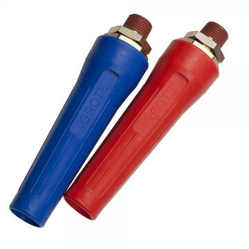 Gladhandle, Caoutchouc thermoplastique de haute qualité, Rouge/Bleu