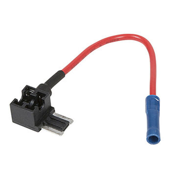 Add On Low Profile Miniature Blade Fuse Holder, 16 ga Wire