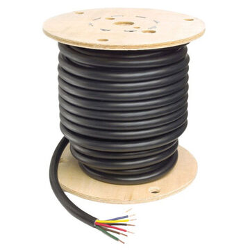 Trailer Cable, 7, 41/65-Conductor, 6/14 ga, 1/12 ga, 100 ft lg