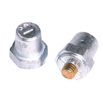 Conversion Connector, 3/8 in, Side Terminal-To-Top Post, Die-Cast Steel Lead, Zinc-Plated