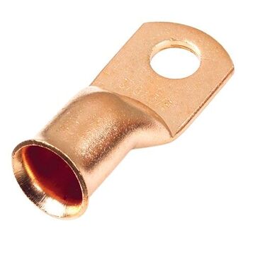 Standard Cable Lug, 1/2 in Stud, Crimp/Solder, Copper, 2 ga