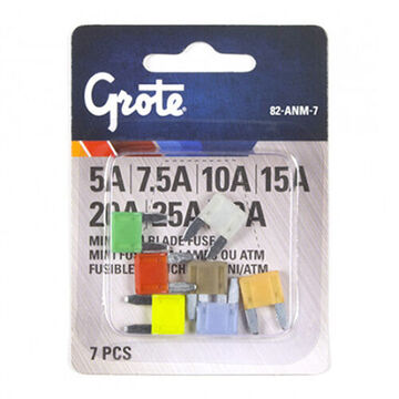 Miniature Fuse Assortment, 1000 A at 32 VDC, 32 V, SAE, ISO 8820, Nylon PA66, Assorted