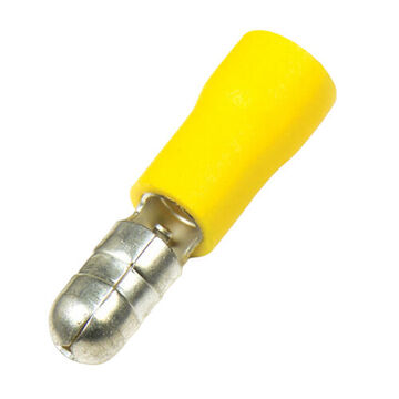 Male Bullet Connector, 12-10 ga, Vinyl, Yellow