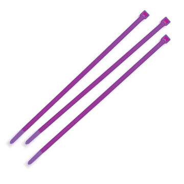 Color Cable Tie, 8 in lg, 0.14 in wd, Polyamide 6.6 Nylon