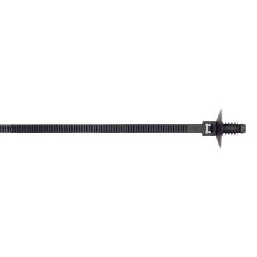 Fir Tree Push Mount Cable Tie, 8.27 in lg, 0.19 in wd, Heat Stabilized Nylon, Polyamide 6.6