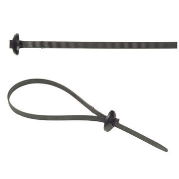 Button Head Cable Tie, 15 in lg, 0.3 in wd, Heat Stabilized Nylon, Polyamide 6.6