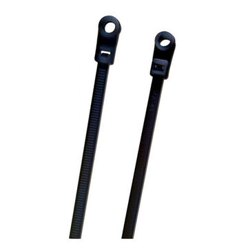 Mounting Cable Tie, 7.6 in lg, 50 lb Capacity, Polyamide 6.6 High Impact Nylon