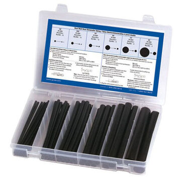 Kit de tubes muraux résistants à l'humidité moyenne à double paroi, polyoléfine réticulée, noir